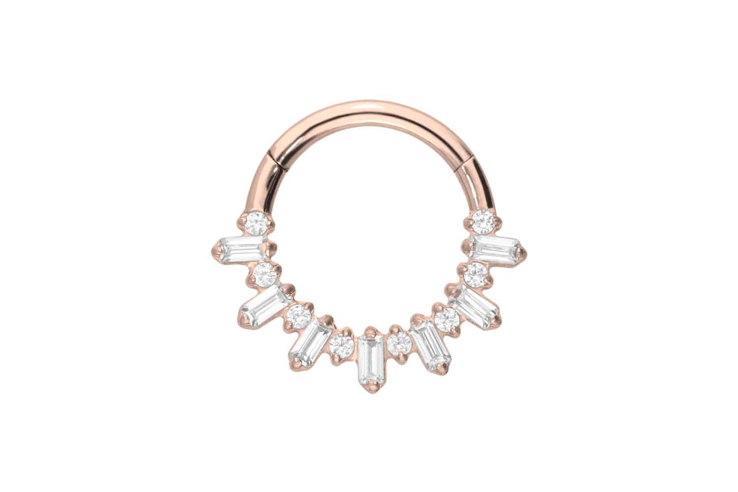 Titan Segmentring Clicker Piercing KRISTALLSONNENSTRAHLEN